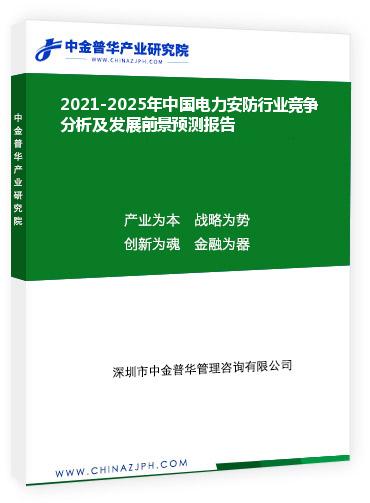 2021-2025年中國電力安防行業(yè)競爭分析及發(fā)展前景預(yù)測報(bào)告
